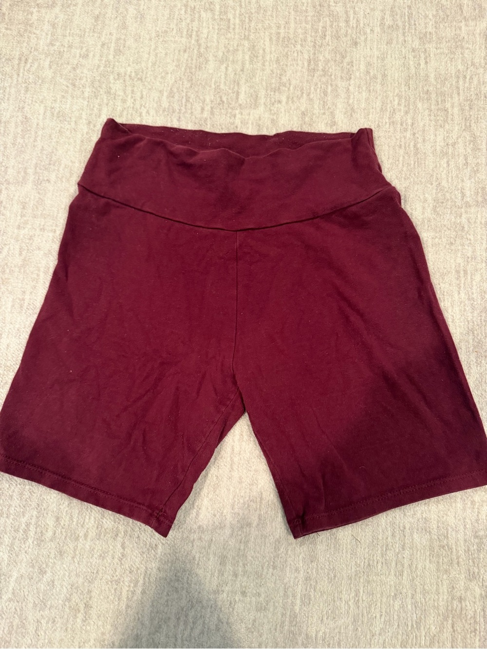 Tillys Full Tilt High-Waist Burgundy Women’s Bike Shorts